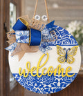 Handcrafted Luxury Door Hanger – 18” Welcome Sign