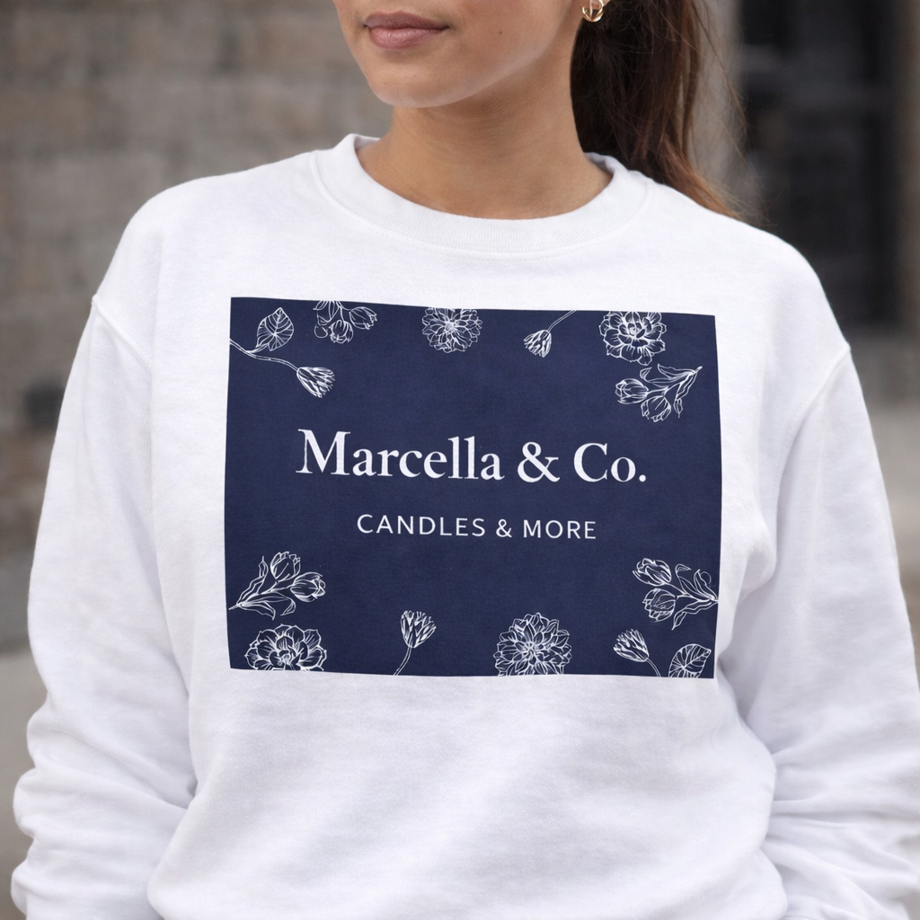 Marcella & Co. Signature White Crewneck