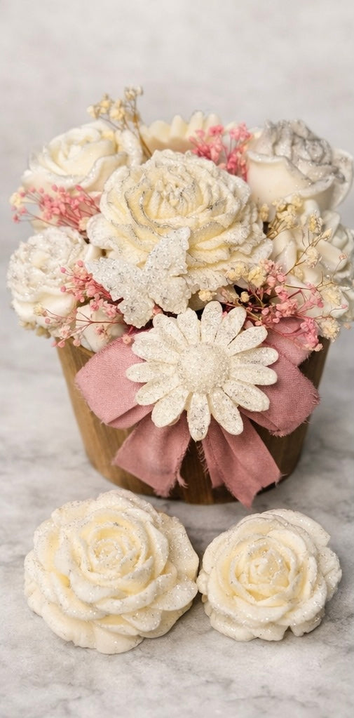 Medium flower candle bouquet